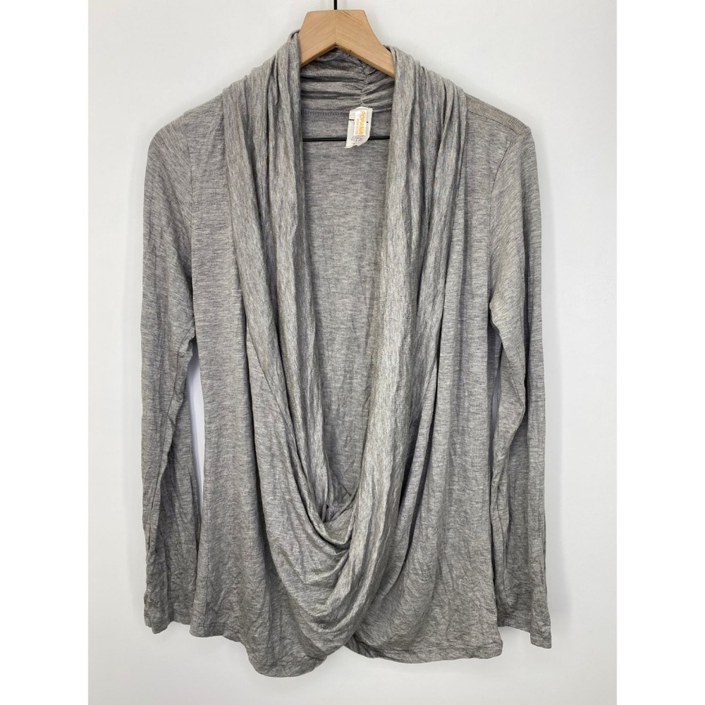 Popana Criss Cross Cardigan Long Sleeve Tee Shirt